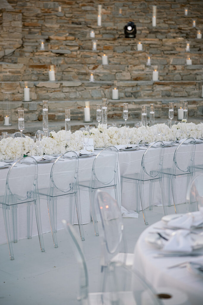 Wedding in Greece, Bride in Paros, Event planner in Greece, Event planner in Paros, Wedding in Paros, Destination wedding in Greece, Best event planners in Greece, Luxury wedding in Paros, Wedding flowers, Wedding party, Wedding Reception, Hydrangeas wedding, All white wedding