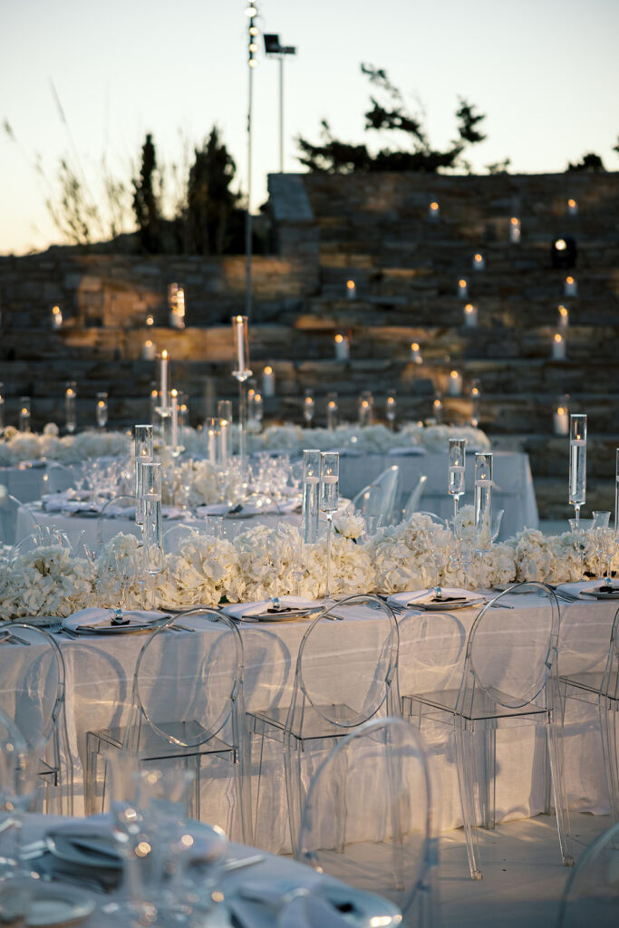 Wedding in Greece, Bride in Paros, Event planner in Greece, Event planner in Paros, Wedding in Paros, Destination wedding in Greece, Best event planners in Greece, Luxury wedding in Paros, Wedding flowers, Wedding party, Wedding Reception, Hydrangeas wedding, All white wedding