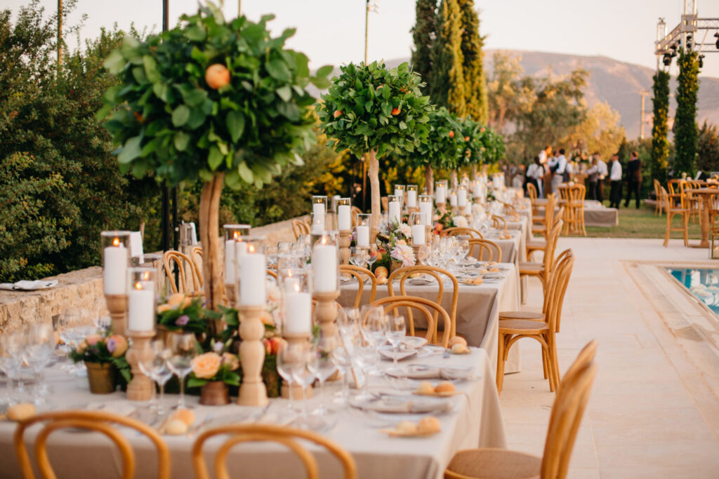 Wedding in Greece, Event planner in Greece, Event planner in Athens, Wedding in Athens, Destination wedding in Greece, Best event planners in Greece, Luxury wedding in Athens, Wedding flowers, Wedding party, Wedding Reception, Peach wedding, Countryside wedding