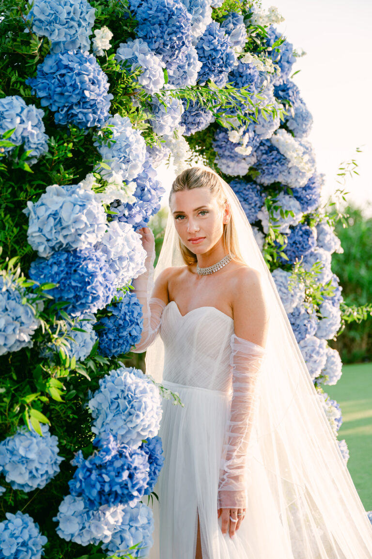 Wedding in Greece, Event planner in Greece, Event planner in Athens, Wedding in Athens, Destination wedding in Greece, Best event planners in Greece, Luxury wedding in Athenian Riviera, Wedding flowers, Wedding party, Wedding Reception, Hydrangeas weddings, Blue Hydrangeas wedding, Tulips wedding, Blue wedding in Athens, Floral design, All blue wedding, Wedding ceremony arch, Fairy lights canopy, Island Art & Taste