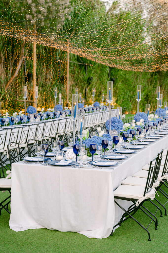 Wedding in Greece, Event planner in Greece, Event planner in Athens, Wedding in Athens, Destination wedding in Greece, Best event planners in Greece, Luxury wedding in Athenian Riviera, Wedding flowers, Wedding party, Wedding Reception, Hydrangeas weddings, Blue Hydrangeas wedding, Tulips wedding, Blue wedding in Athens, Floral design, All blue wedding, Wedding ceremony arch, Fairy lights canopy, Island Art & Taste