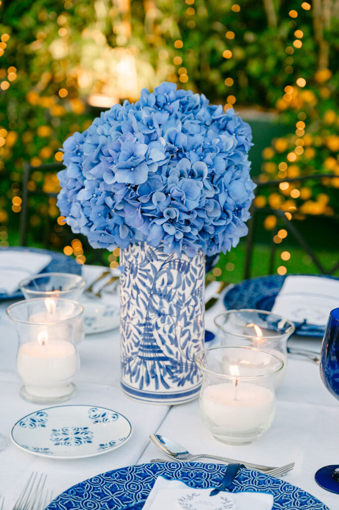 Wedding in Greece, Event planner in Greece, Event planner in Athens, Wedding in Athens, Destination wedding in Greece, Best event planners in Greece, Luxury wedding in Athenian Riviera, Wedding flowers, Wedding party, Wedding Reception, Hydrangeas weddings, Blue Hydrangeas wedding, Tulips wedding, Blue wedding in Athens, Floral design, All blue wedding, Wedding ceremony arch, Fairy lights canopy, Island Art & Taste