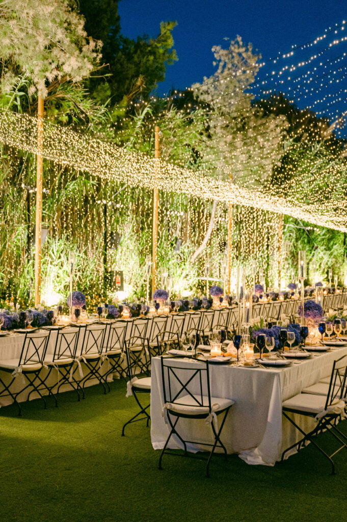 Wedding in Greece, Event planner in Greece, Event planner in Athens, Wedding in Athens, Destination wedding in Greece, Best event planners in Greece, Luxury wedding in Athenian Riviera, Wedding flowers, Wedding party, Wedding Reception, Hydrangeas weddings, Blue Hydrangeas wedding, Tulips wedding, Blue wedding in Athens, Floral design, All blue wedding, Wedding ceremony arch, Fairy lights canopy, Island Art & Taste