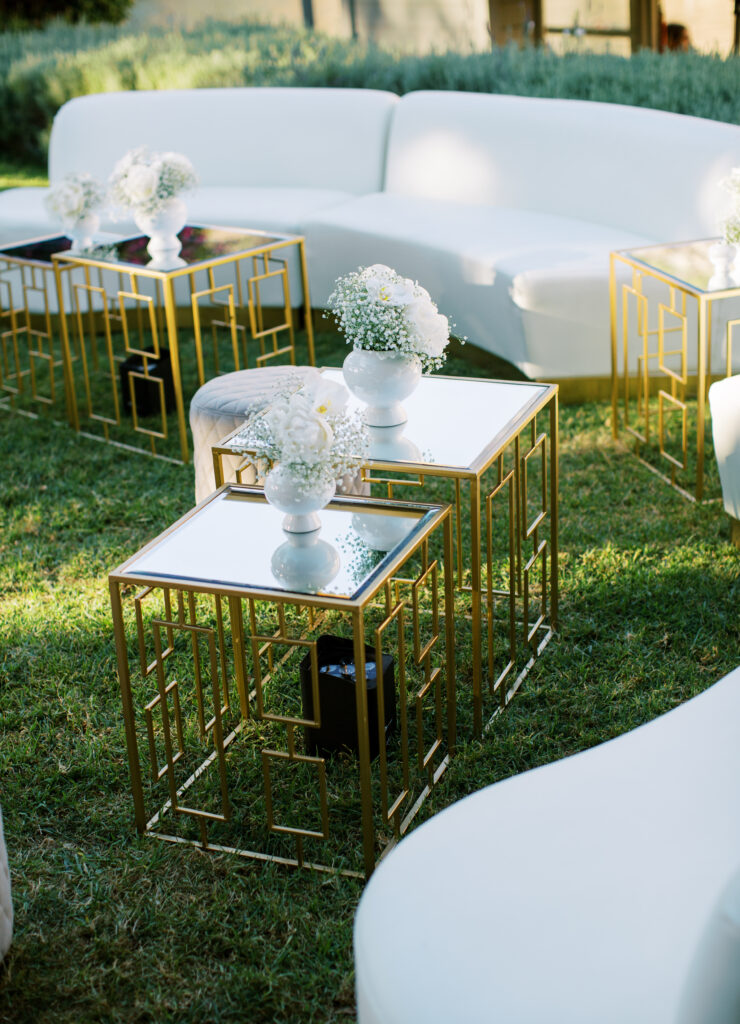 Wedding in Greece, Event planner in Greece, Event planner in Athens, Wedding in Athens, Destination wedding in Greece, Best event planners in Greece, Luxury wedding in Athenian Riviera, Wedding flowers, Wedding party, Wedding Reception, Lake Vouliagmeni, Mirrors, Orchids wedding, All white wedding in Athens, Floral design