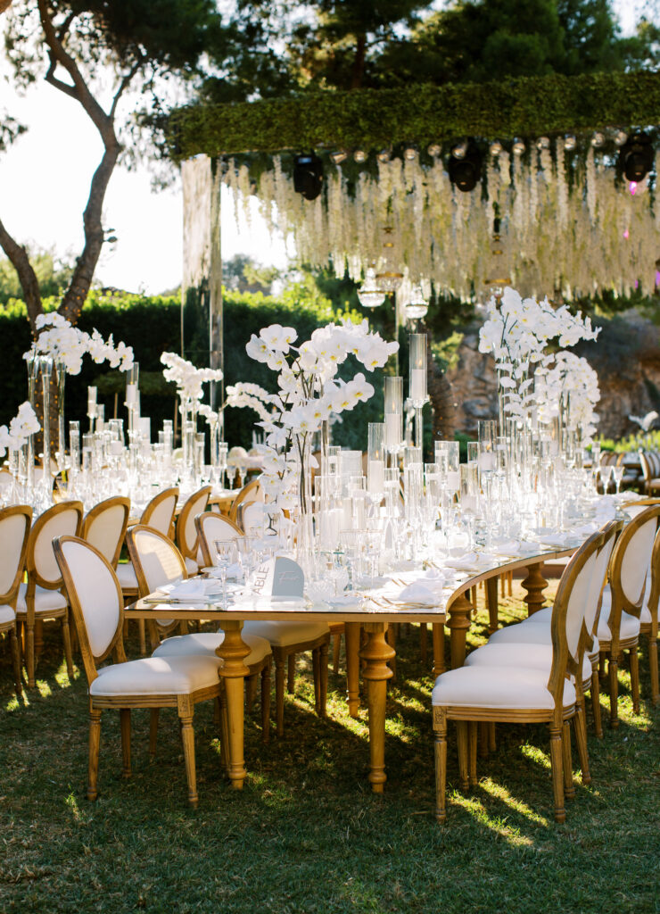 Wedding in Greece, Event planner in Greece, Event planner in Athens, Wedding in Athens, Destination wedding in Greece, Best event planners in Greece, Luxury wedding in Athenian Riviera, Wedding flowers, Wedding party, Wedding Reception, Lake Vouliagmeni, Mirrors, Orchids wedding, All white wedding in Athens, Floral design